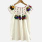 Blusa flores bordadas